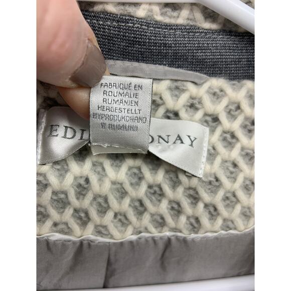 Edina Ronay London Wool Blend Printed Jacket with Pockets Size 6 - Picture 4 of 8